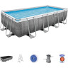 Каркасный бассейн BESTWAY POWER STEEL 488х244х122см + фильтр-насос 3028 л/ч, тент, лестница 56996 BW